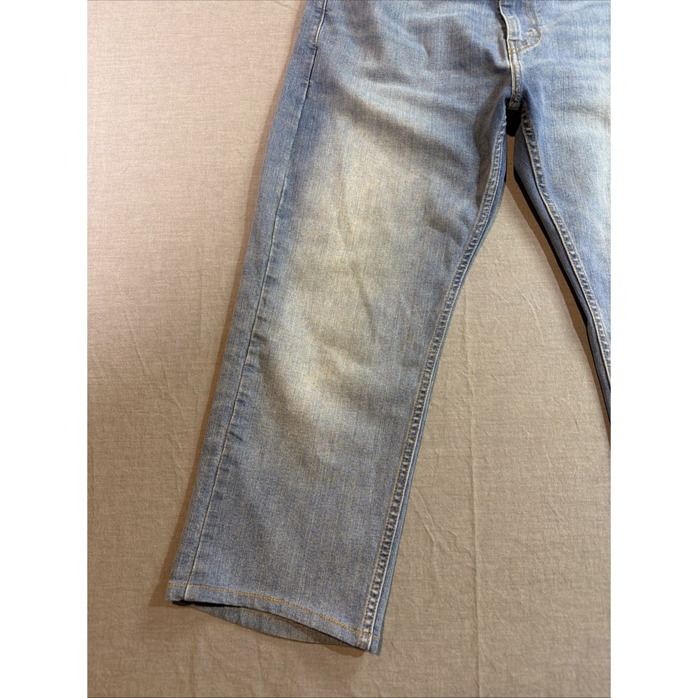 Levis 506 Cotton Jeans 34x30 (34x26) Mens Mid Blue Relaxed Straight Fit Stretch - Picture 2 of 11